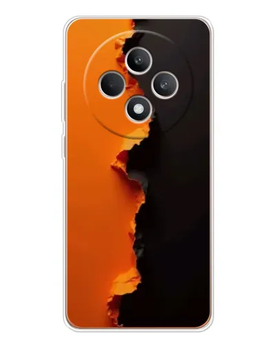Чехол для OPPO Reno12 F с картинкой «Оранжевый разлом»