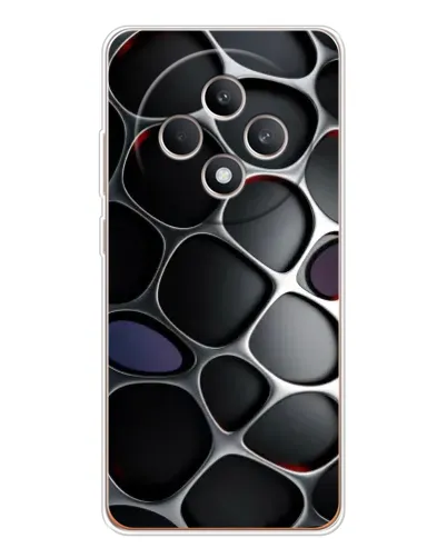 Чехол для OPPO Reno12 F с картинкой «Объемная темная решетка»