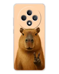 Чехол для OPPO Reno12 F с картинкой «Капибара виктория»