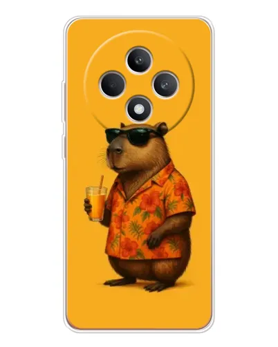 Чехол для OPPO Reno12 F с картинкой «Капибара на отдыхе»