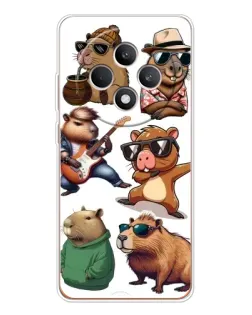 Чехол для OPPO Reno12 F с картинкой «Крутые капибары музыканты»