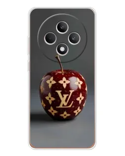 Чехол для OPPO Reno12 FS с картинкой «Красное яблоко LV»