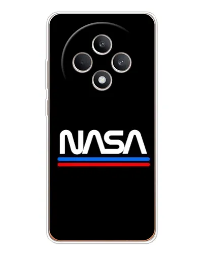 Чехол для OPPO Reno12 FS с картинкой «NASA — классика Red Blue»