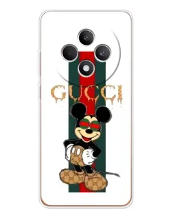 Чехол для OPPO Reno12 FS с картинкой «Микки Маус Gucci — полосы» Чехол для OPPO Reno12 FS с картинкой «Микки Маус Gucci — полосы»
