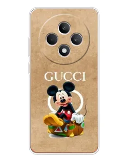 Чехол для OPPO Reno12 FS с картинкой «Микки Маус Gucci — крафт» Чехол для OPPO Reno12 FS с картинкой «Микки Маус Gucci — крафт»
