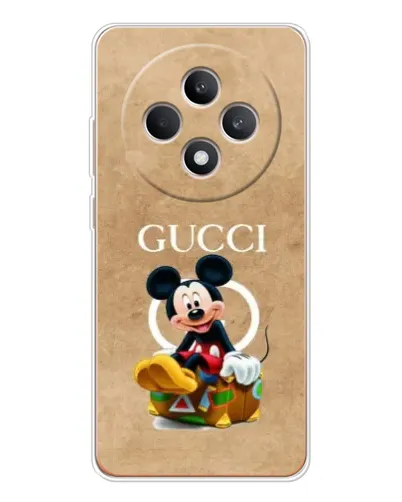 Чехол для OPPO Reno12 FS с картинкой «Микки Маус Gucci — крафт» Чехол для OPPO Reno12 FS с картинкой «Микки Маус Gucci — крафт»