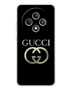 Чехол для OPPO Reno12 FS с картинкой «Gucci — золото на черном» Чехол для OPPO Reno12 FS с картинкой «Gucci — золото на черном»