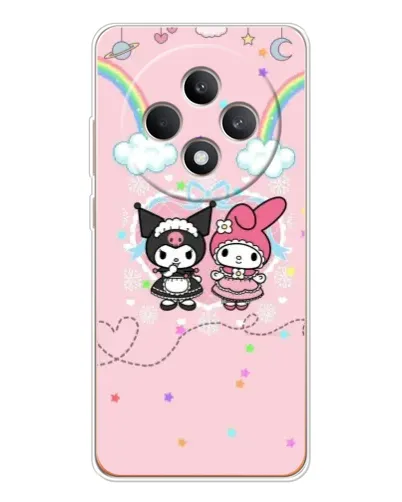 Чехол для OPPO Reno12 FS с картинкой «My Melody и Kuromi»