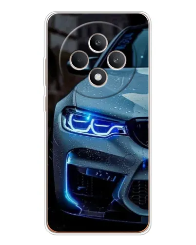 Чехол для OPPO Reno12 FS с картинкой «Взгляд BMW с синими фарами»