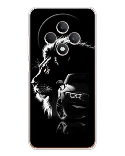Чехол для OPPO Reno12 FS с картинкой «BMW и лев»