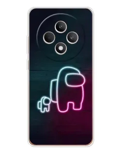 Чехол для OPPO Reno12 FS с картинкой «Among Us неон-арт»