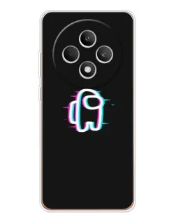 Чехол для OPPO Reno12 FS с картинкой «Among Us неон»