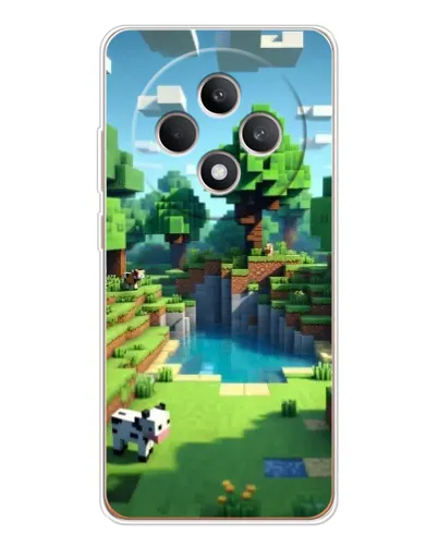 Чехол для OPPO Reno12 FS с картинкой «Minecraft летний день»
