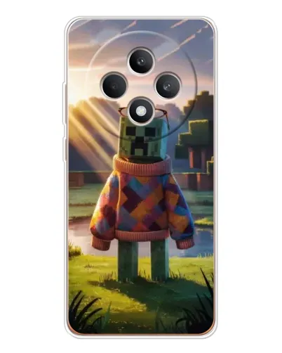 Чехол для OPPO Reno12 FS с картинкой «Крипер в свитере»