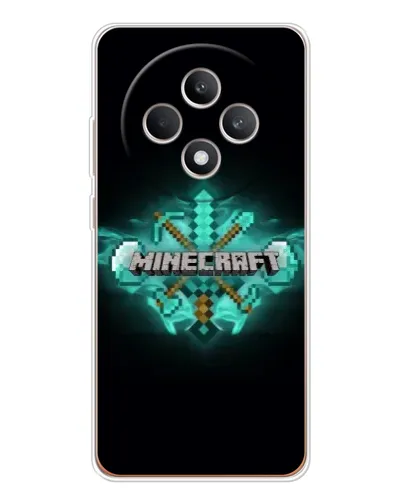 Чехол для OPPO Reno12 FS с картинкой «Minecraft Diamond лого»