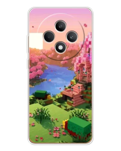 Чехол для OPPO Reno12 FS с картинкой «Розовое дерево Minecraft»