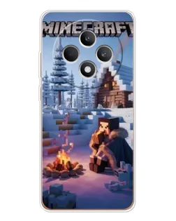Чохол для OPPO Reno12 FS з картинкою «Зимовий Minecraft»