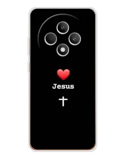 Чехол для OPPO Reno12 FS с картинкой «Сердце - Jesus» Чехол для OPPO Reno12 FS с картинкой «Сердце - Jesus»