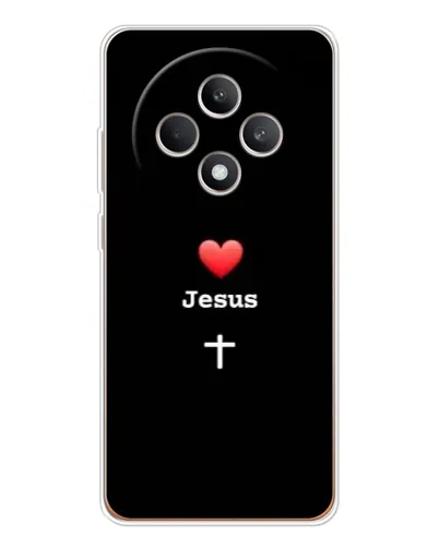 Чехол для OPPO Reno12 FS с картинкой «Сердце - Jesus»