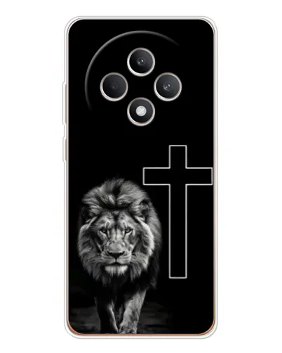 Чехол для OPPO Reno12 FS с картинкой «Лев и Крест»
