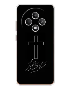 Чехол для OPPO Reno12 FS с картинкой «Графический крест Jesus»