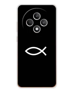 Чехол для OPPO Reno12 FS с картинкой «Символ рыбы Jesus»