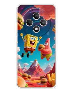 Чехол для OPPO Reno12 FS с картинкой «Космический фастфуд»