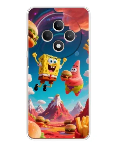 Чехол для OPPO Reno12 FS с картинкой «Космический фастфуд»