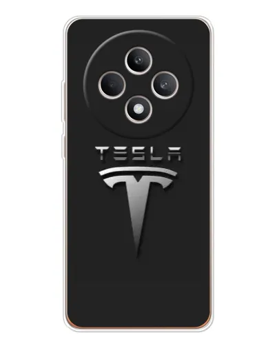 Чехол для OPPO Reno12 FS с картинкой «Стальной логотип Tesla» Чехол для OPPO Reno12 FS с картинкой «Стальной логотип Tesla»