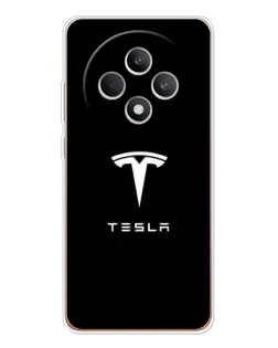 Чохол для OPPO Reno12 FS з картинкою «Tesla White Logo»