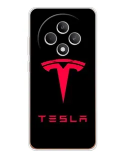 Чохол для OPPO Reno12 FS з картинкою «Tesla Red Logo»