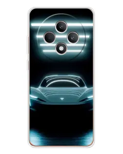 Чохол для OPPO Reno12 FS з картинкою «Tesla в неоні»