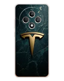 Чохол для OPPO Reno12 FS з картинкою «Мармурова Tesla Gold»