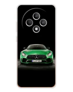 Чехол для OPPO Reno12 FS с картинкой «Mercedes — неоновый лого»