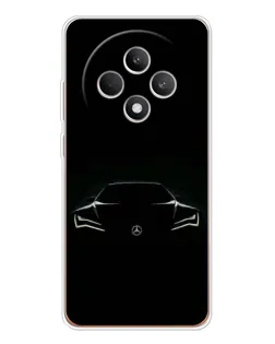 Чехол для OPPO Reno12 FS с картинкой «Mercedes — силуэт авто» Чехол для OPPO Reno12 FS с картинкой «Mercedes — силуэт авто»