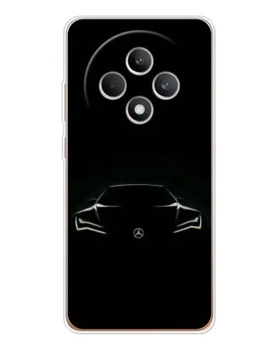 Чехол для OPPO Reno12 FS с картинкой «Mercedes — силуэт авто» Чехол для OPPO Reno12 FS с картинкой «Mercedes — силуэт авто»