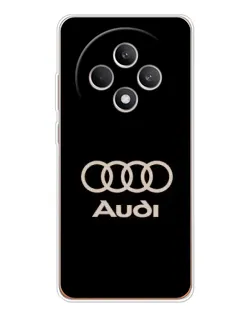 Чехол для OPPO Reno12 FS с картинкой «Audi — золотой логотип»