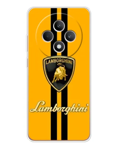 Чехол для OPPO Reno12 FS с картинкой «Lamborghini Stripe желтый»