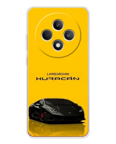 Чехол для OPPO Reno12 FS с картинкой «Lamborghini Huracan черный»