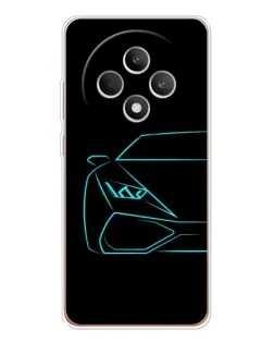 Чохол для OPPO Reno12 FS з картинкою «Блакитний силует Lamborghini» Чохол для OPPO Reno12 FS з картинкою «Блакитний силует Lamborghini»
