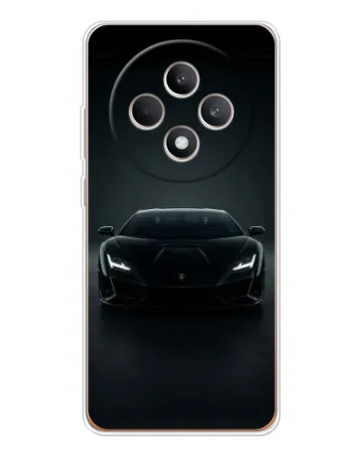 Чехол для OPPO Reno12 FS с картинкой «Черный Lamborghini Aventador»