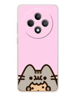 Чохол для OPPO Reno12 FS з картинкою «Pusheen та печиво»