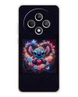 Чехол для OPPO Reno12 FS с картинкой «Stitch в цветах» Чехол для OPPO Reno12 FS с картинкой «Stitch в цветах»