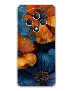 Чехол для OPPO Reno12 FS с картинкой «Яркая сине-оранжевая флора» Чехол для OPPO Reno12 FS с картинкой «Яркая сине-оранжевая флора»