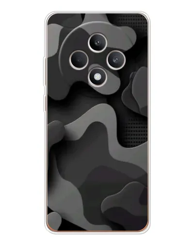 Чехол для OPPO Reno12 FS с картинкой «Темный абстрактный камуфляж»