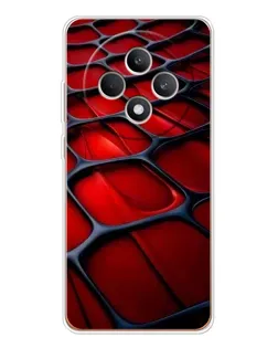 Чехол для OPPO Reno12 FS с картинкой «Красная глянцевая сетка»