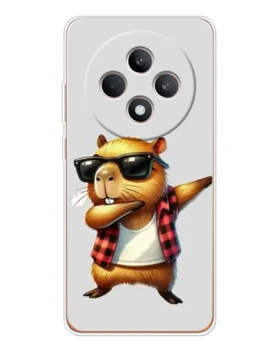 Чехол для OPPO Reno12 FS с картинкой «Капибара рэпер даб»