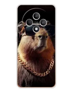 Чехол для OPPO Reno12 FS с картинкой «Капибара золотая цепь» Чехол для OPPO Reno12 FS с картинкой «Капибара золотая цепь»