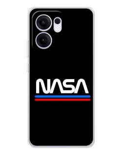 Чехол для OPPO Reno13 F с картинкой «NASA — классика Red Blue» Чехол для OPPO Reno13 F с картинкой «NASA — классика Red Blue»
