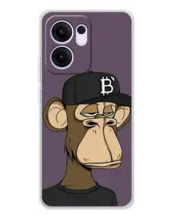 Чехол для OPPO Reno13 F с картинкой «Bored Ape в кепке»